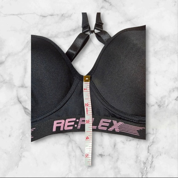 Reflex Sports Bra Bundle Pink Black Underwire Racerback Adjustable Straps Set 2 - Picture 10 of 13